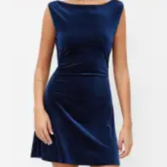 Blue Velvet Backless Mini Dress (NWT!) - Picture 8 of 8